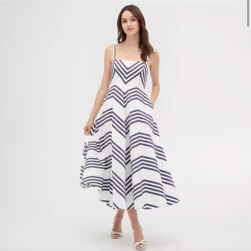 Hill House Margot Dress in Navy Stripe NWT
